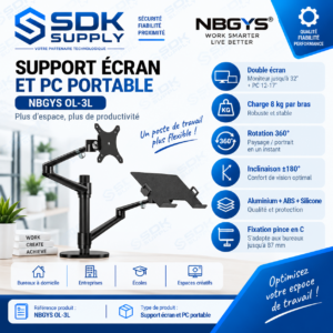 Support écran et PC portable