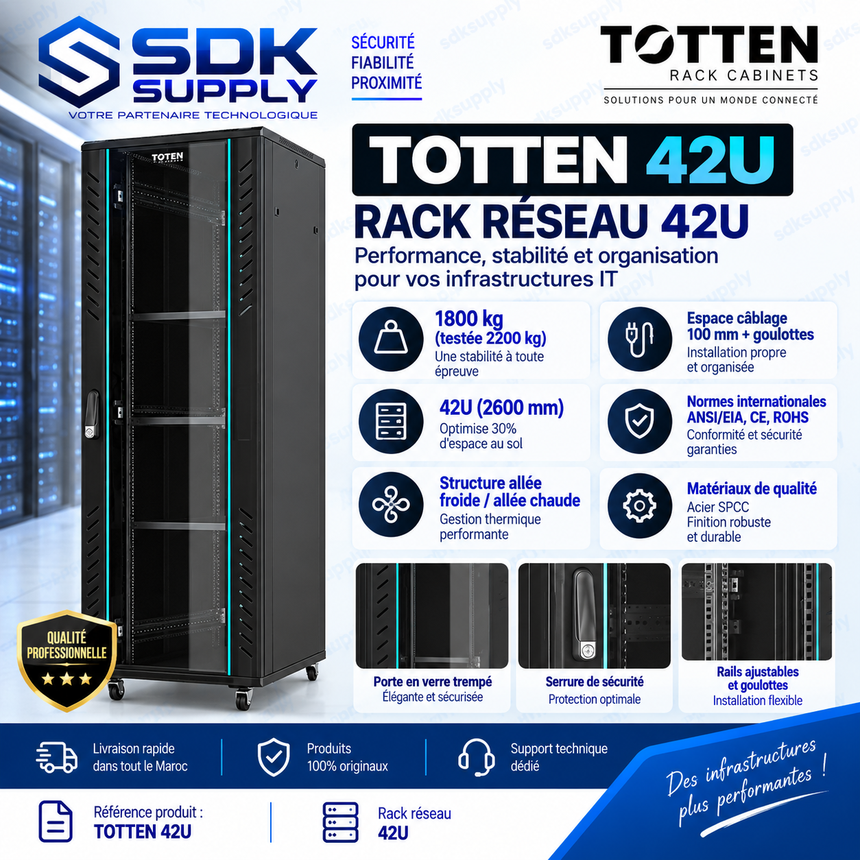 RACK 42U TOTTEN