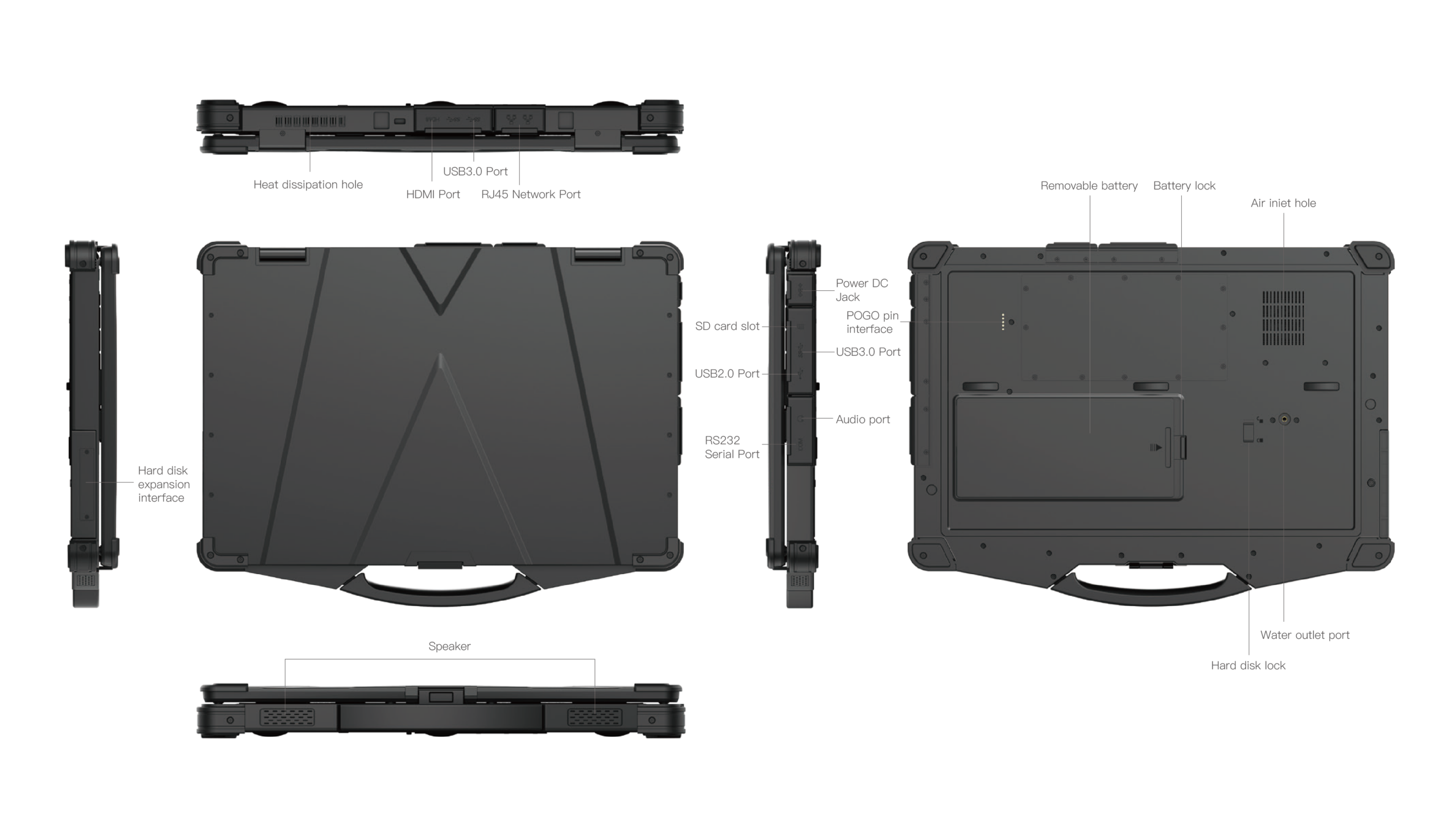 PC portable durci EMDOOR EM-X15U I7 /8G /510 GB – Image 2