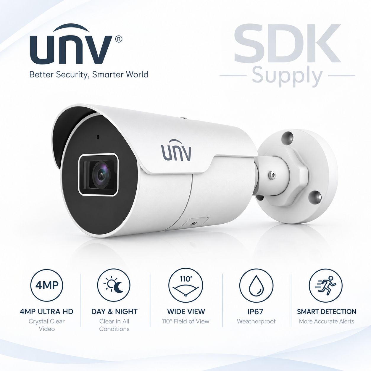 Caméra réseau UNV EasyStar Bullet IR 5 MP