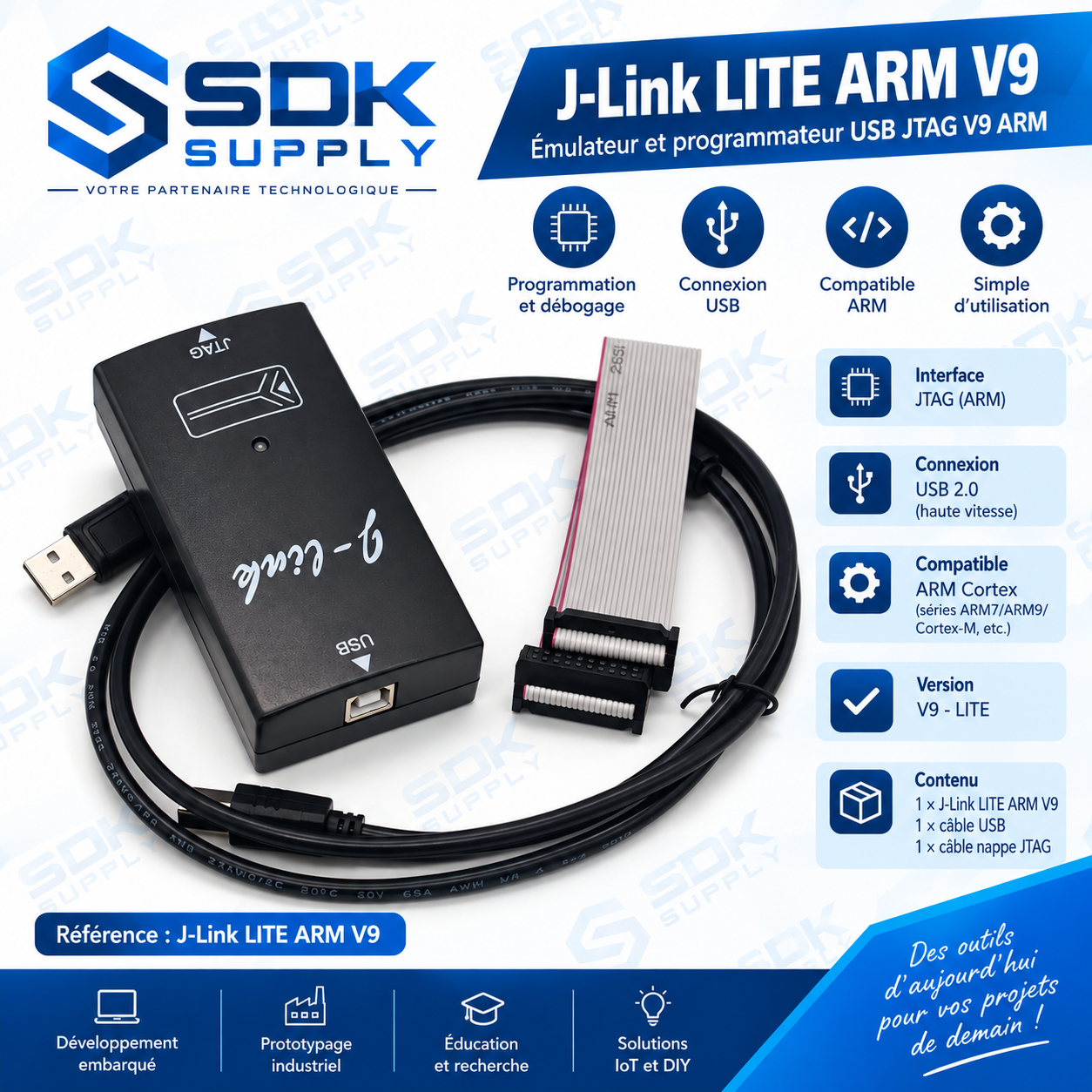 Émulateur et programmateur USB JTAG V9 ARM