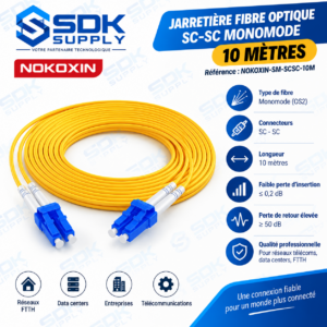 Jarretière Fibre Monomode SC-SC 10m