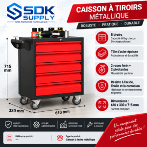 Caisson à tiroirs métallique professionnel