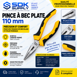 Pince à bec plat 110 mm
