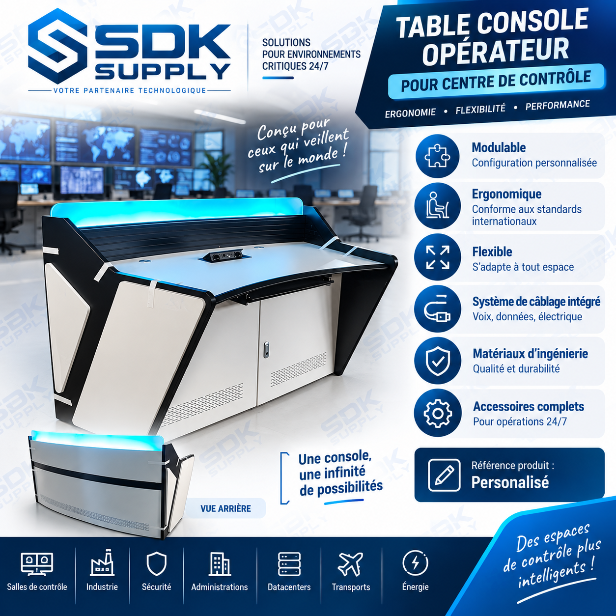 Console Opérateur Modulable pour centre de contrôle 24/7