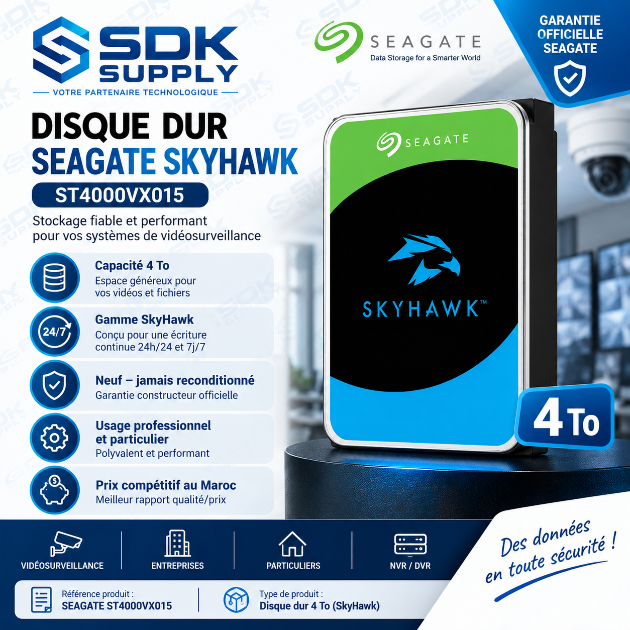 Seagate SkyHawk 4 To Surveillance Pro