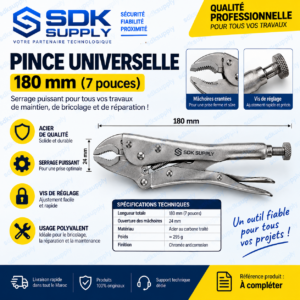 Pince universelle 180 mm