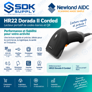 Scanner de Codes-Barres Newland HR22 Dorada II